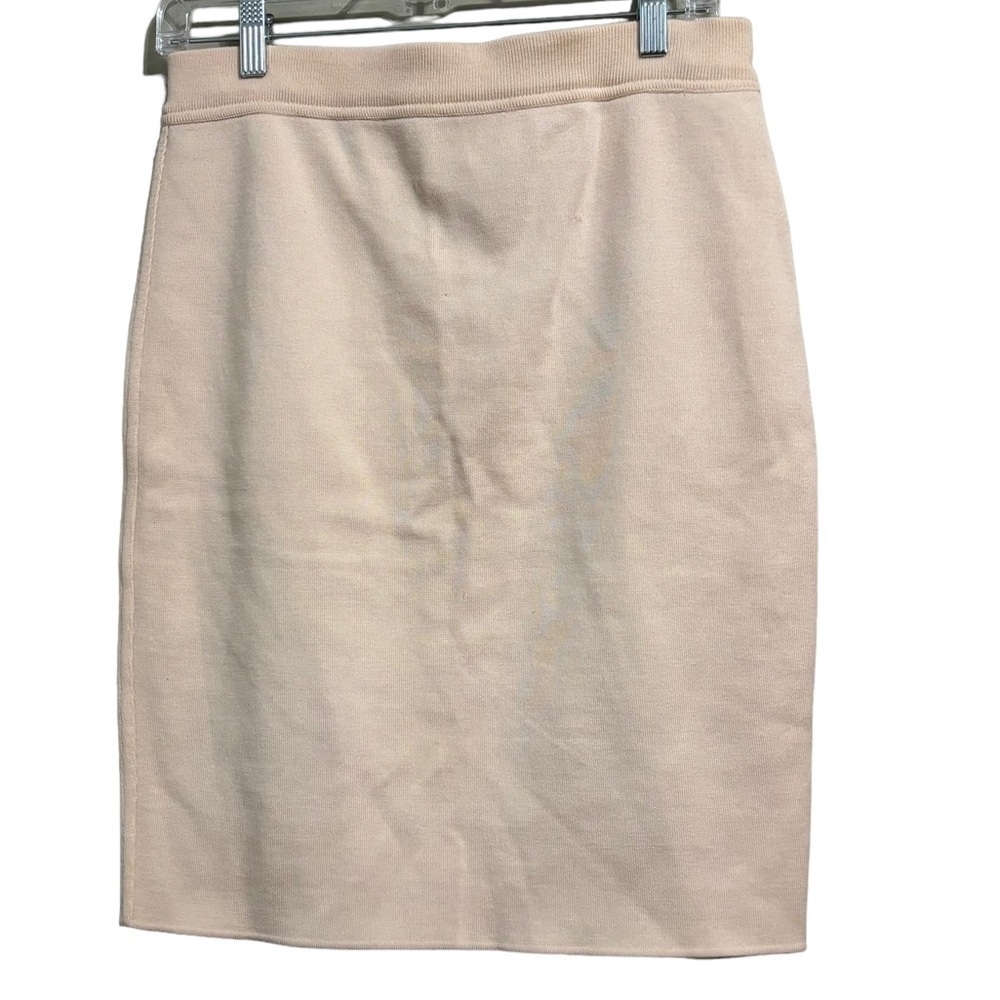 Escada Sz 38/8 Knit Cream Pencil Skirt